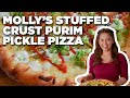 Molly Yeh's Stuffed Crust Purim Pickle Pizza | Girl Meets Farm | Food Network