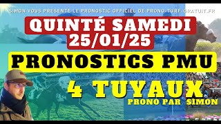 Pronostic Quinté du Samedi 25/01/2025 : Pronostics PMU, 4 Tuyaux, Bases Solides et Tocard du jour