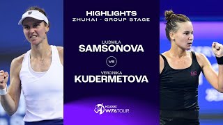 Liudmila Samsonova vs. Veronika Kudermetova | 2023 Zhuhai Group Stage | WTA Match Highlights