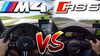 0-295km/h | Audi RS5 vs BMW M4 | TOP SPEED, Acceleration TEST✔