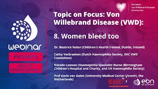 ERN-EuroBloodNet Topic on Focus on VWD - Women bleed too