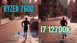 i7 12700k vs Ryzen 7600 ,Tested in 21 games