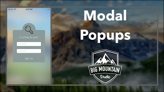 Part 4  - Creating the Modal Popup (iOS, Xcode 8, Swift 3)