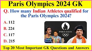 Paris Olympics 2024 Current Affairs | Top 25 Gk Question and Answers | Paris Olympics GK in English