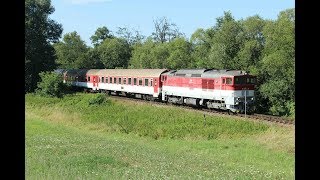 Express trains in Slovakia: 757-008 reached with Rychlik R813 \