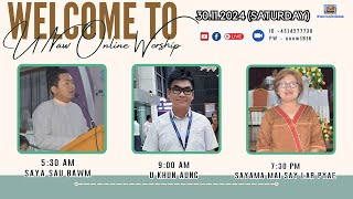 30.11.24 (Saturday) 9:00 AM - Welcome To U Naw  Worship