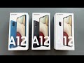 Samsung Galaxy A12 Black, White, Blue unboxing