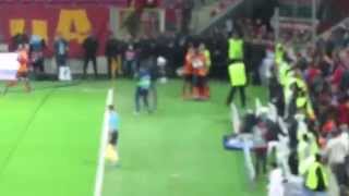 Galatasaray  2-1 Benfica Lukas Podolski Goal Tribune Shooting