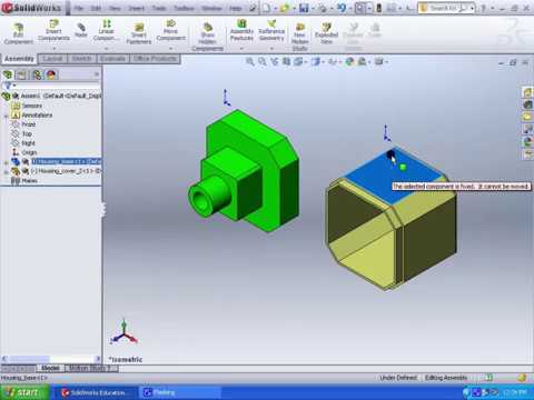 SolidWorks - Introduction To Assembly & Assembly Drawing - YouTube