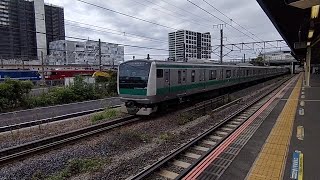 E233系7000番台ハエ131編成 相鉄線直通 各駅停車海老名行き 新川崎駅通過