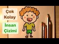 çok kolay İNSAN çizimi | nasıl insan çizilir | kolay resimler çizimler çocuk çizimi renkler