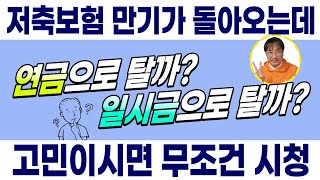 ★저축보험 만기가 돌아오는 데★연금으로 탈까? 일시금으로 탈까?★보험왕 예진아빠★