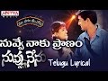 Nuvve Naku Pranam Full Song With Telugu Lyrics ||"మా పాట మీ నోట"|| Nuvvu Nenu Songs