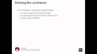 Flex in a Week :: v3 02 Extending the Event Class to pass data in the event object