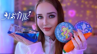 ASMR💜мои НОВЫЕ триггеры🦋 ложечка, книжка,колбочки и многое другое 😴