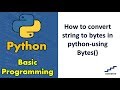 How to convert string to bytes in python-using Bytes()