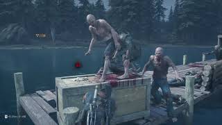 DAYS GONE　湖畔にて、大群とフリーカーバグ。