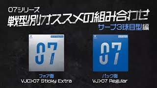 07シリーズ戦型別オススメの組み合わせ−サーブ3球目型編