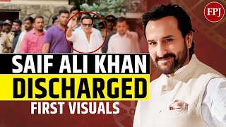 Saif Ali Khan Discharged From Lilavati; Waves At Media \u0026 Fans! | Kareena | Bandra | Mumbai