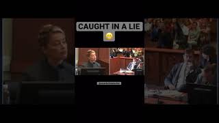 Amber Heard CAUGHT LYING 🤥on Cross Examination, Tries to Talk her way out but FAILS #shorts