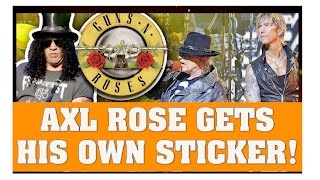 Guns N' Roses News: Axl Rose Immortalized As a Sticker
