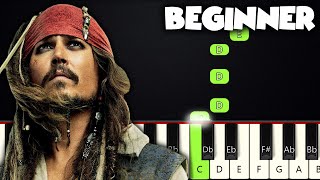 He's A Pirate - Pirates Of The Caribbean | BEGINNER PIANO TUTORIAL + SHEET MUSIC by Betacustic
