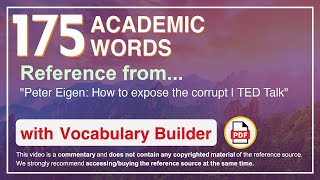 175 Academic Words Ref from "Peter Eigen: How to expose the corrupt | TED Talk"