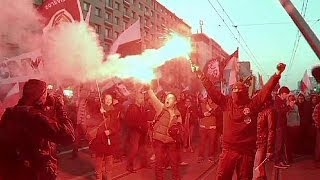 Polish far-right groups turn violent during independence day march