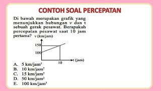 2 contoh soal percepatan dan cara menghitung