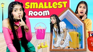 LIVING in SMALLEST Room Challenge for 24 Hours | DIYQueen