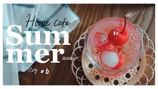 【Vlogcam】Make 7 Summer Drinks \u0026 Sweets at Home