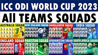 ICC ODI World Cup 2023 All teams Squads | All teams squads for ICC ODI World Cup 2023