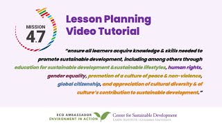 Developing case-study based lessons to teach SDG 4.7