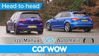 VW Golf R vs Audi S3 manual vs automatic DRAG RACE - what difference does the gearbox make?