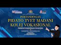 PIDATO TVET MADANI KOLEJ VOKASIONAL PERINGKAT KEBANGSAAN