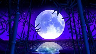 Soothing Humming with Gentle Water Sounds & Relaxing Moon Scenery