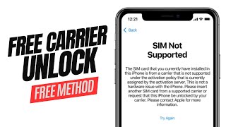 SIM not Supported? How to Unlock your iPhone for FREE | Unlock iPhone to any carrier for FREE