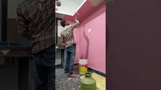 How to wall painting Home Wall work l low budget walls paint