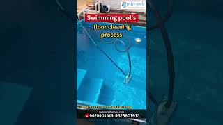 Swimming pool's floor cleaning process /Arrdev pools / Contact us for pool manufacturing 9625801913