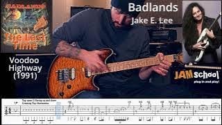 Badlands The Last Time Jake E. Lee Guitar Solo (With TAB)