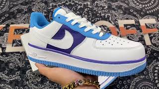 NBA x Nike Air Force 1 Low Lakers White Coast Field Purple