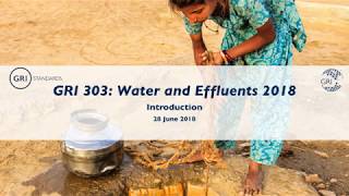 Introducing GRI 303: Water and Effluents 2018