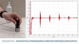 DiWKI 3 - Badanie próbki stalowej za pomocą defektoskopu