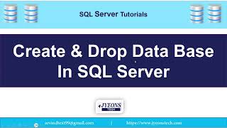 Create and Drop database in SQL Server using Management studio using SQL Script Query