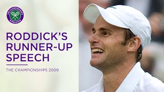 Andy Roddick's emotional 2009 runners-up speech | Wimbledon Retro