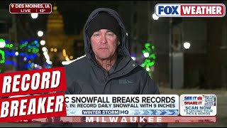 Record-breaking Snowfall Across The Midwest After Major Snowstorm Over The Weekend