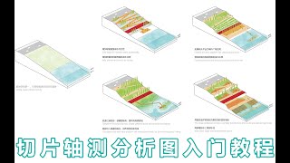 【景观表现流程2/10】切片轴测分析图入门教程