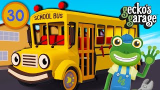 Gecko Fixes A School Bus | Gecko's Garage | Buses For Children | Educational Videos For Toddlers