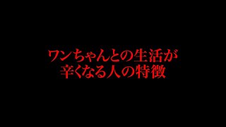 ワンちゃんとの生活が辛くなる人の特徴5選