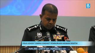 Polis Johor tumpas sindiket pemburuan haiwan eksotik